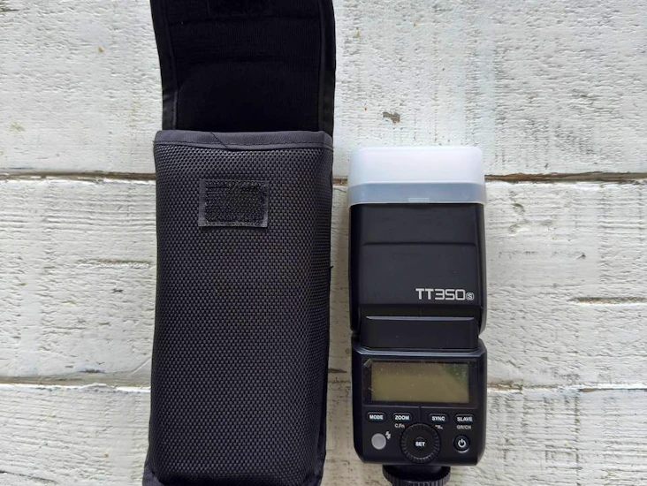 Godox tt350s for sony – kompakt ttl-blits med etui og diffuser