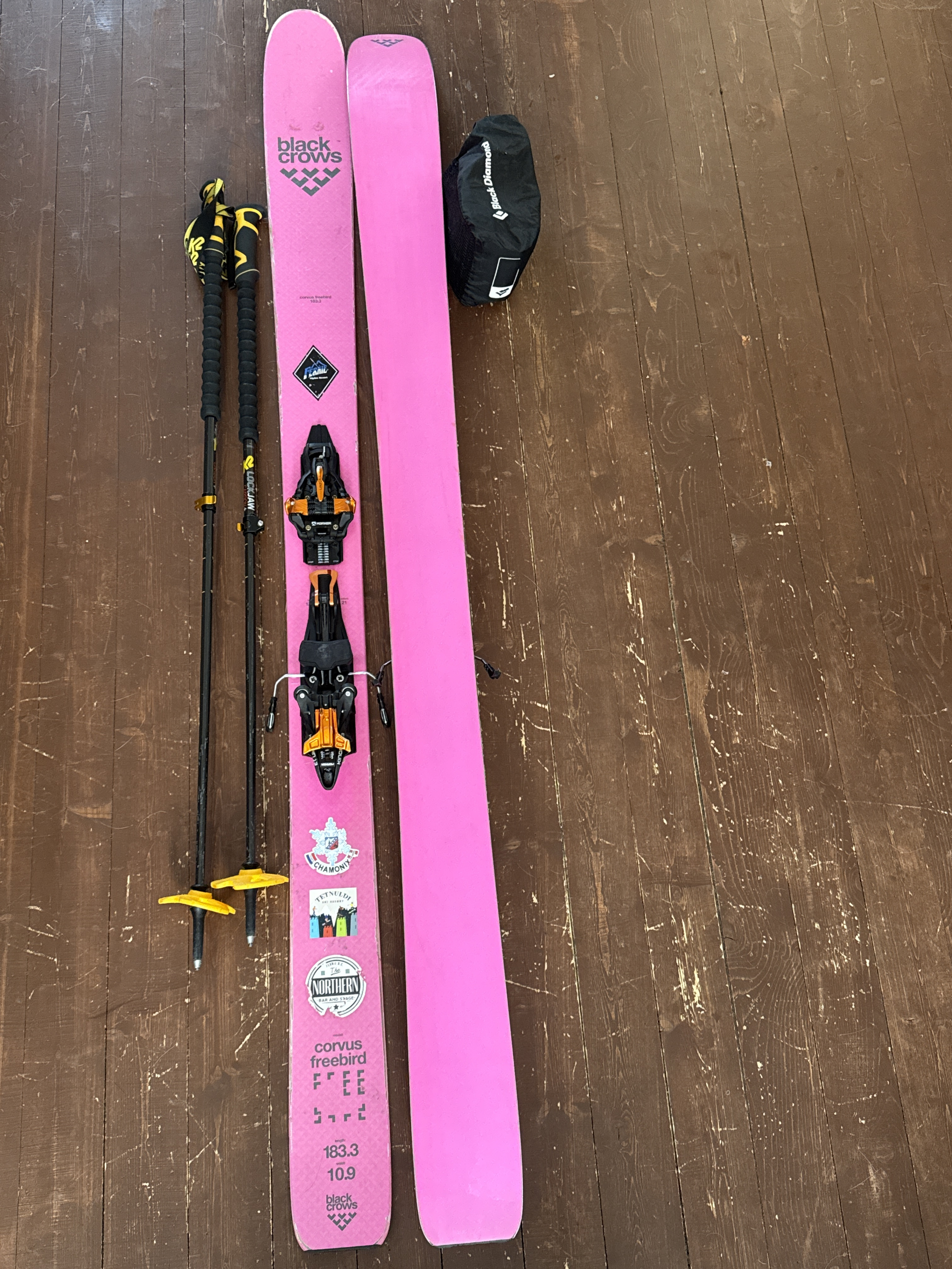 Toppturspaket 183cm inkl hudar och teleskopstavar