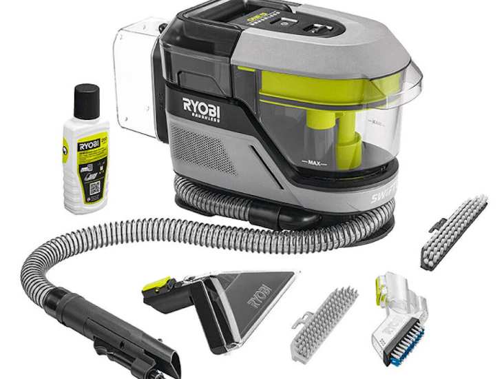 Batteridriven textiltvätt - ryobi swift clean