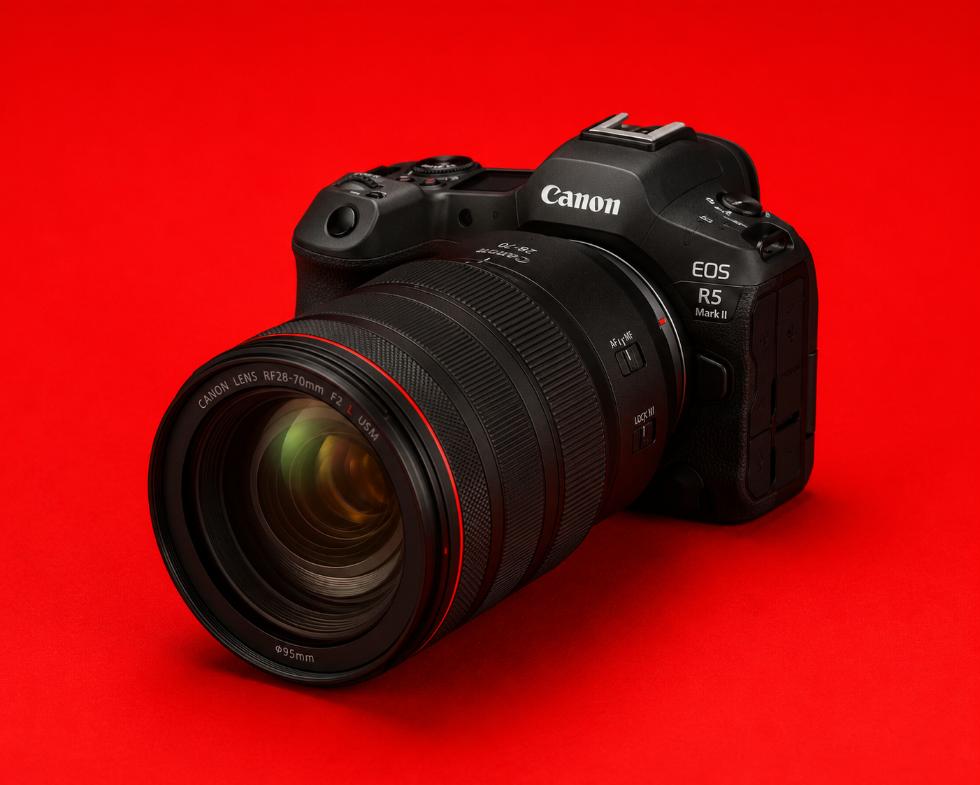 Canon eos r5 mark ii mirrorless camera, rf 28-70mm f2 lens 