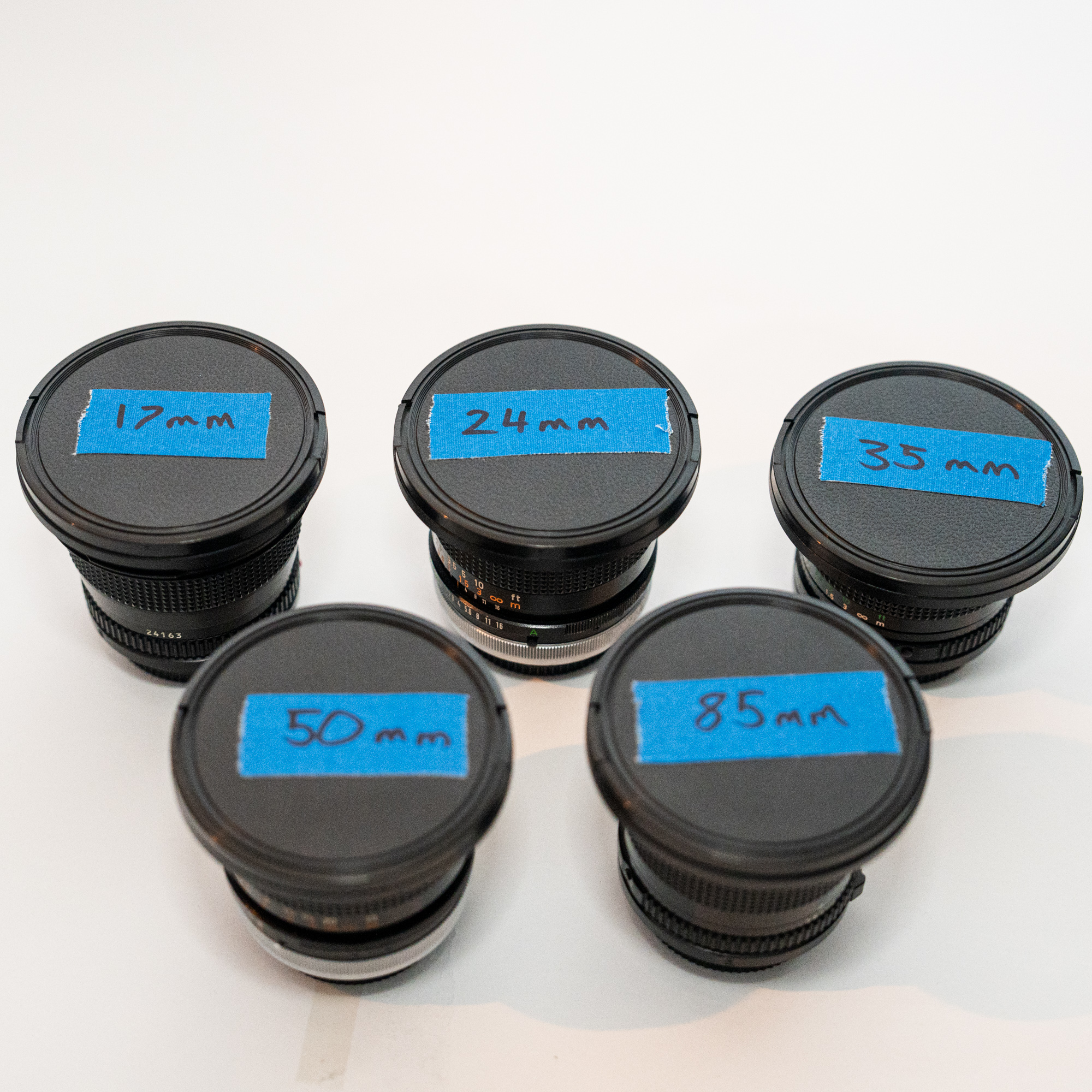 Canon fd set (17, 24, 35, 50, 85) 