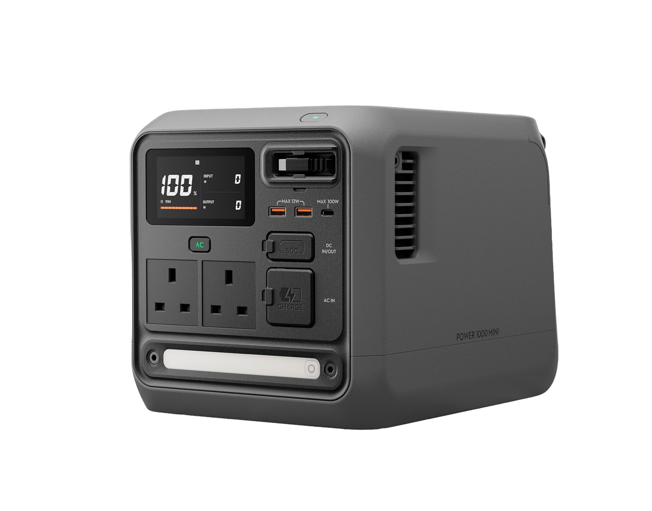 Dji power 1000 mini portable power station, 1008wh lfp battery, compact size, 1000w max output, 0-80% recharge in 58 mins, built-in car charger & mppt module, electric generator for home, camping