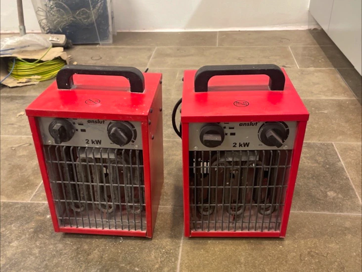 Byggfläktar - 2 st 2 kw