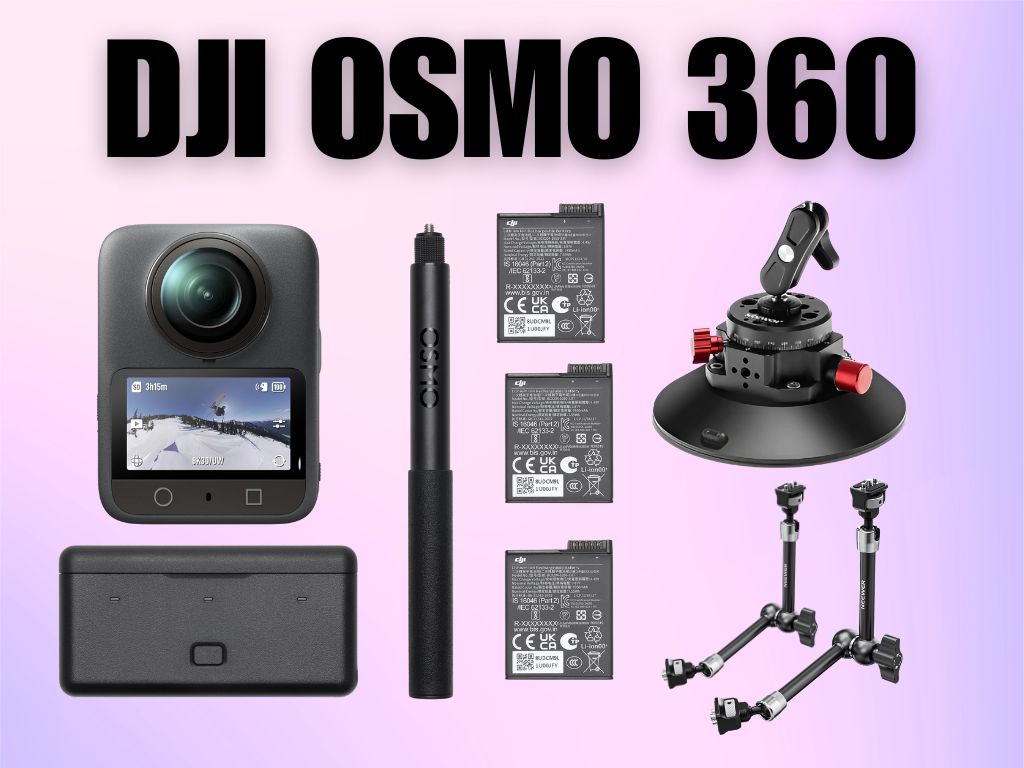 Dji osmo 360 + suction cup + magic arms