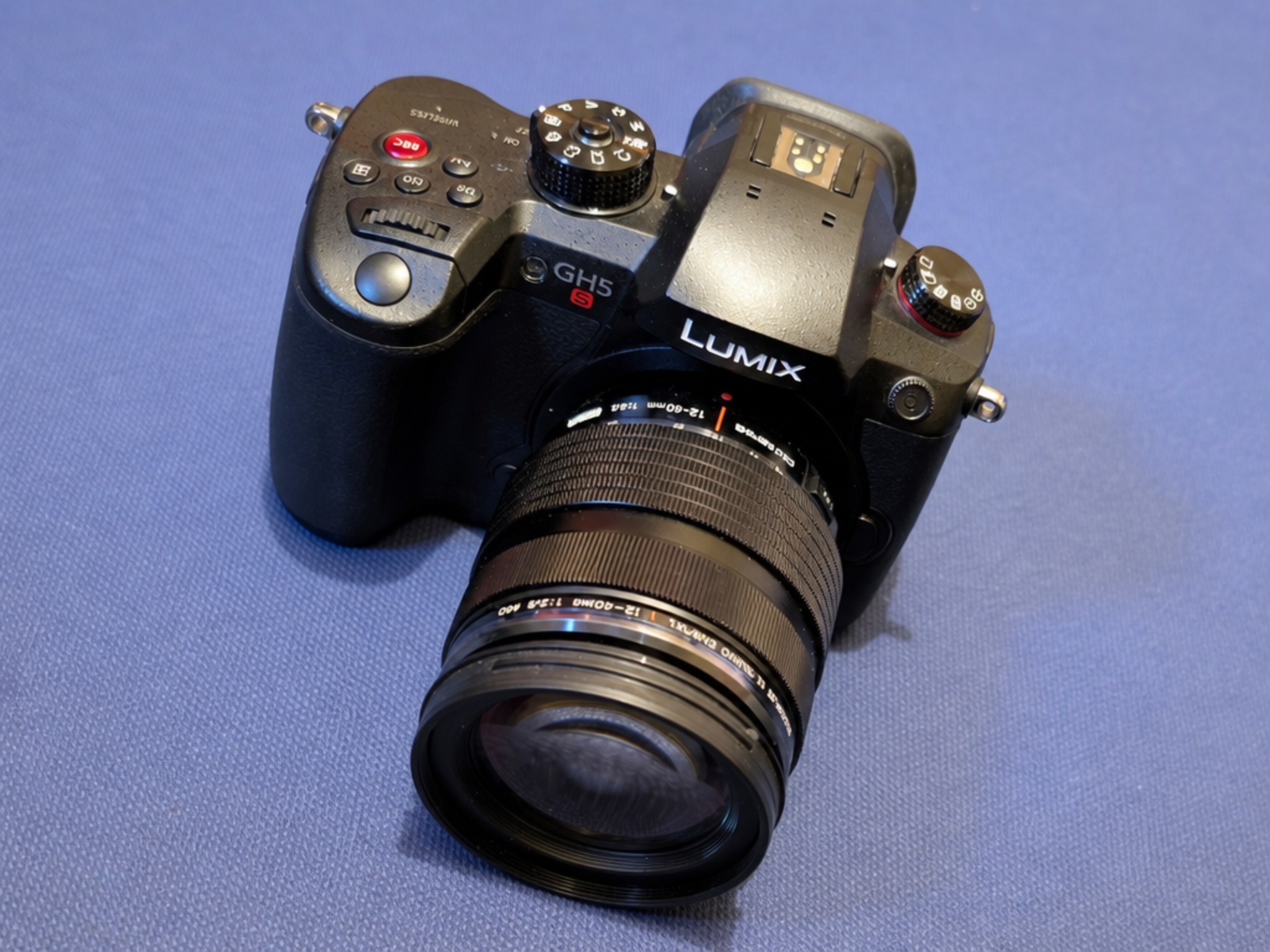 Panasonic gh5s with olympus 12-40mm lense, 2 x batteries and 2 x memory cards, 1 charger
