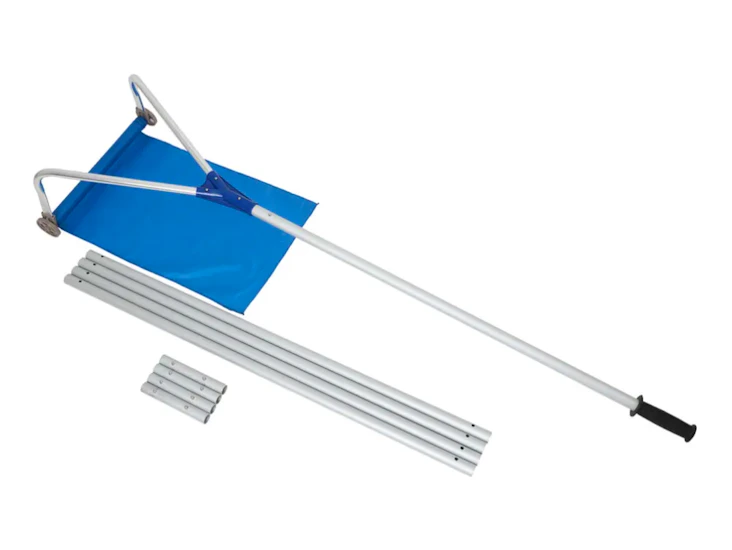 Snöhyvel/sop för få bort snö från tak