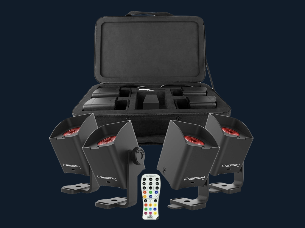 Chauvet freedom h1 wireless led wash lights – 4 packs (16 lights total)