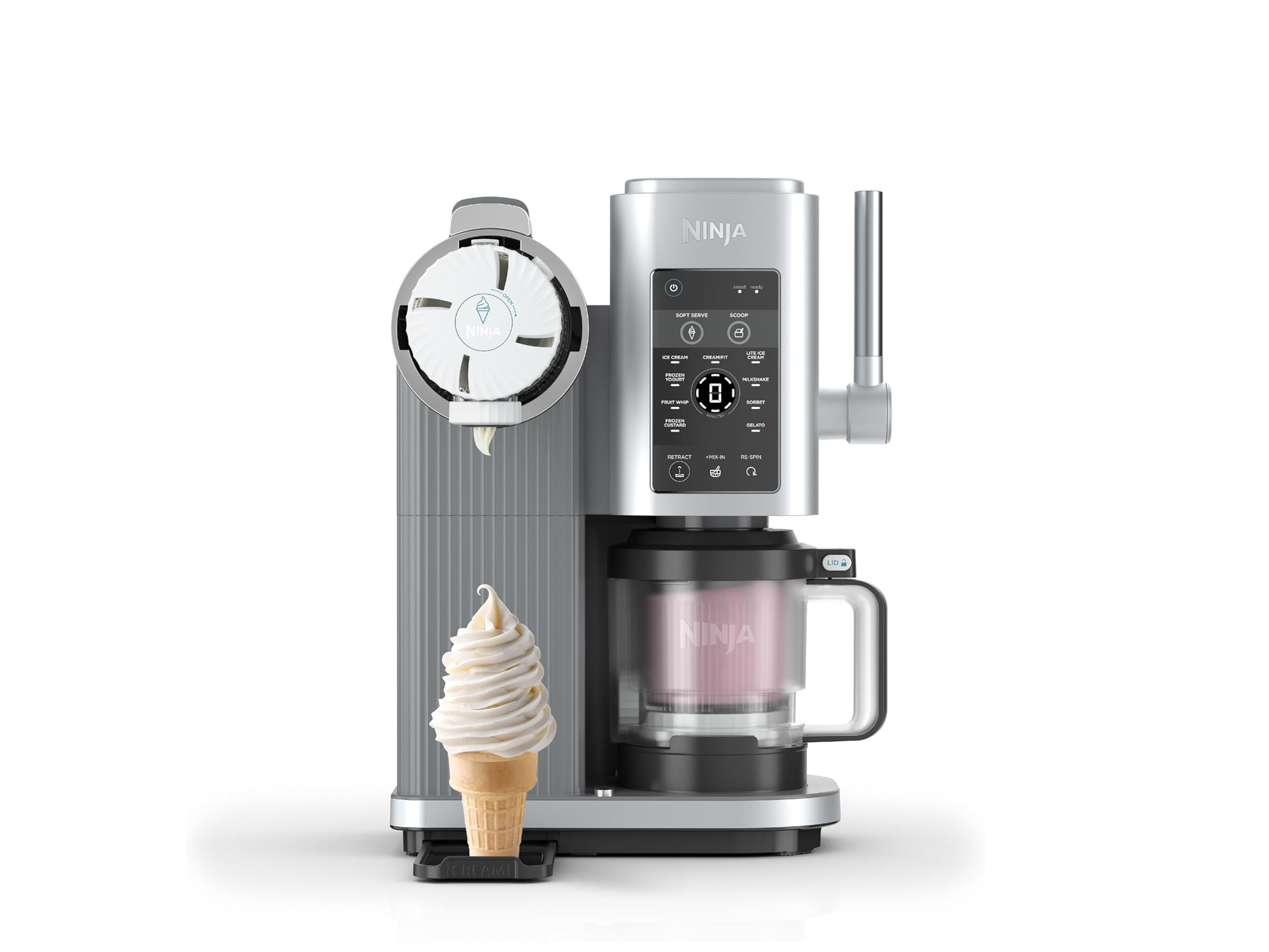 Ninja creami scoop and swirl soft serve ice cream maker 