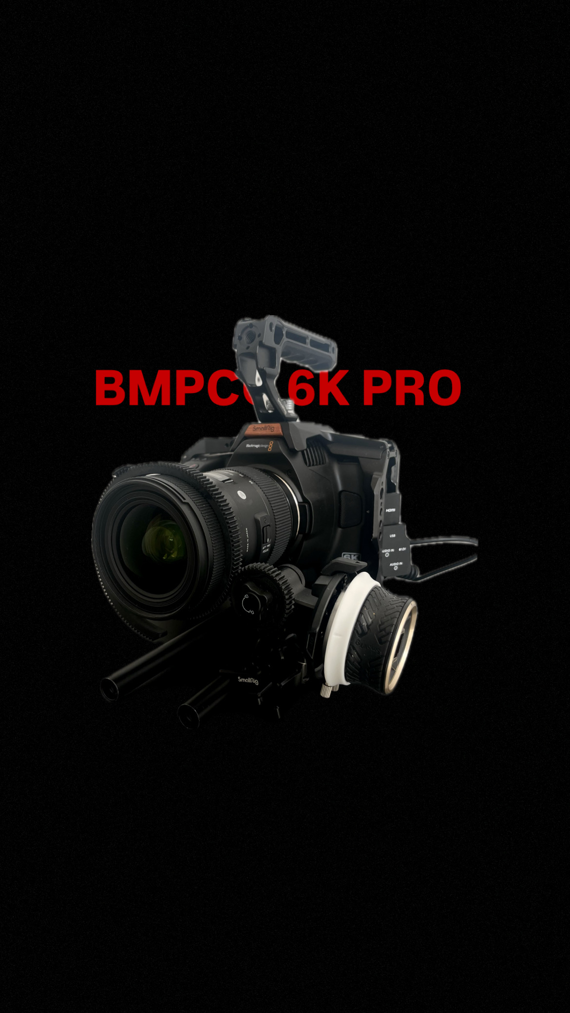 Black magic pocket cinema camera 6k pro 