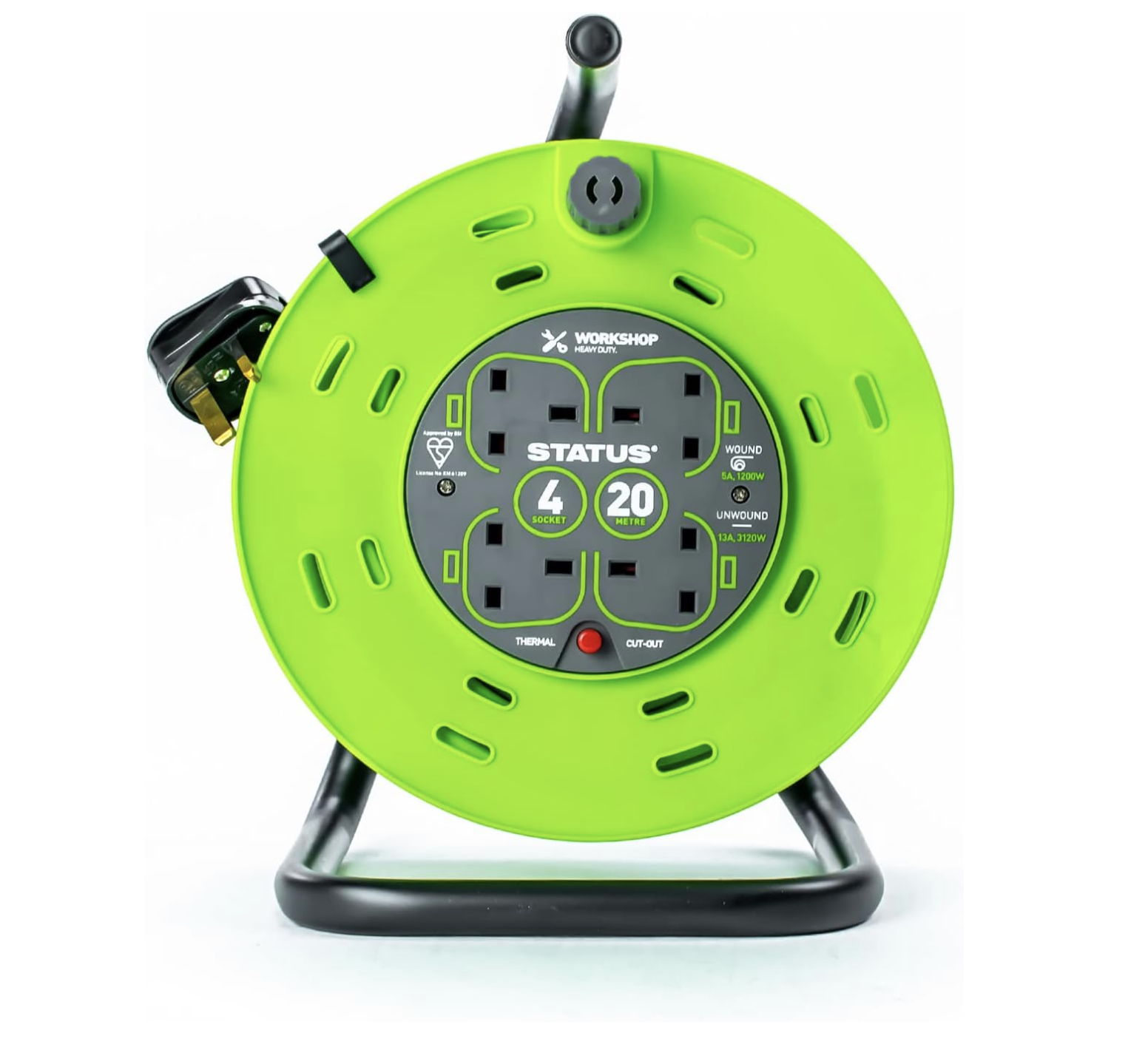 1x  four way 20m extension cable reel