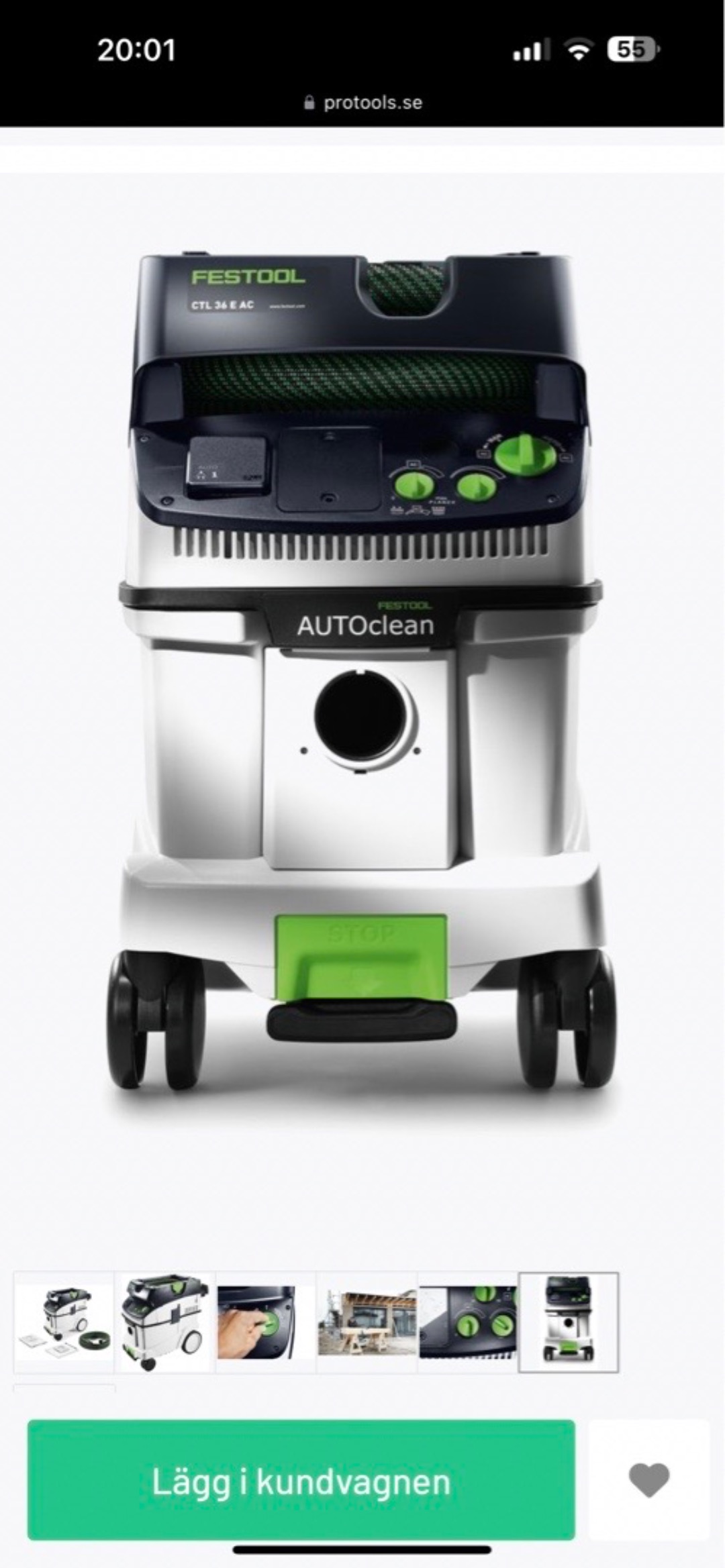 Festool dammsugare ctl 36 e ac cleantec