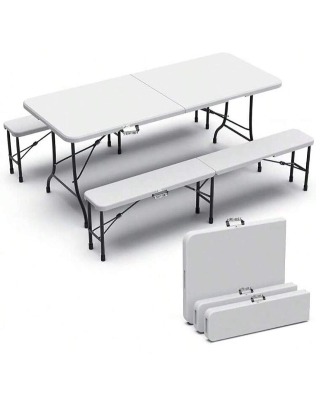 3 tables and 4 benches 