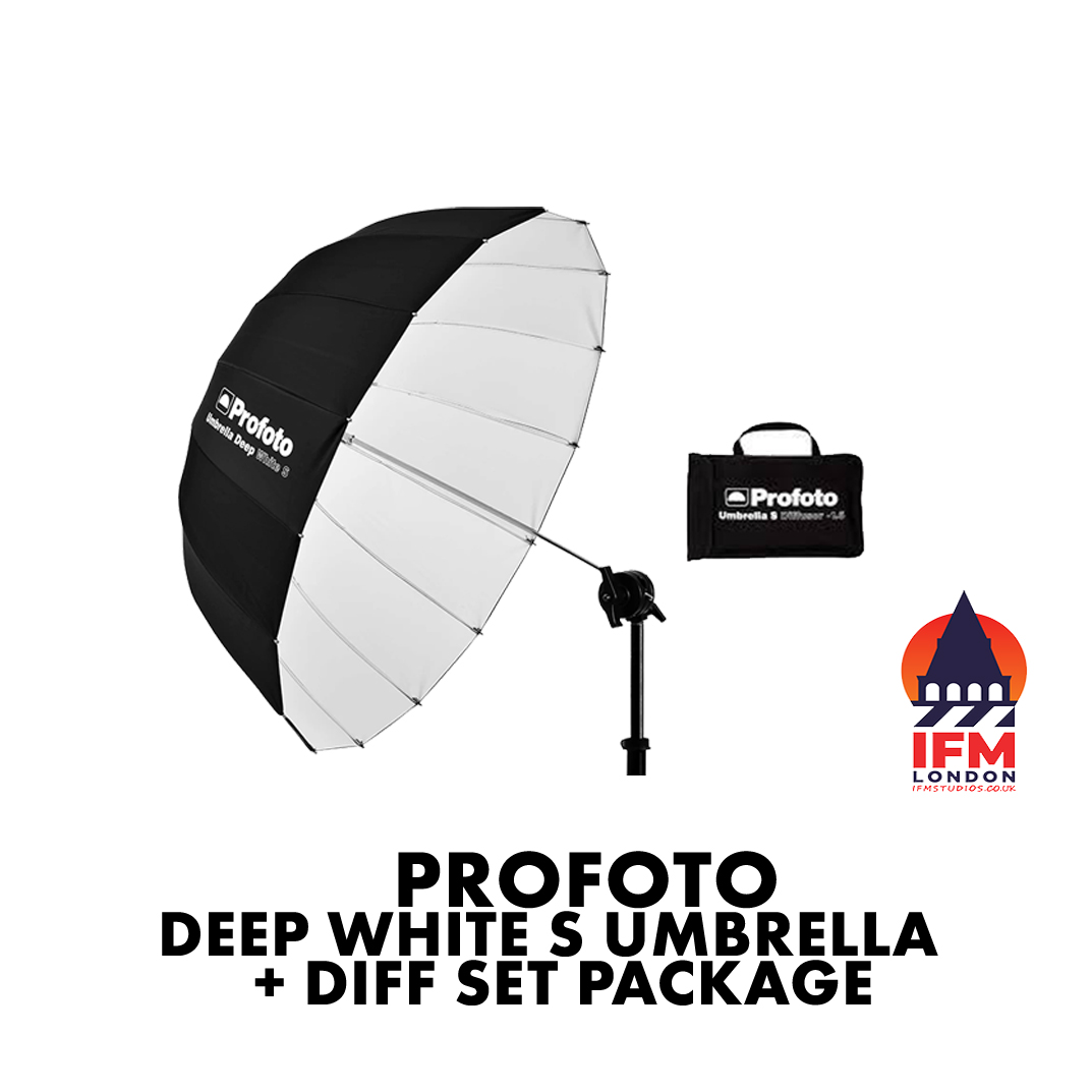 Profoto deep white s size umbrella + diff