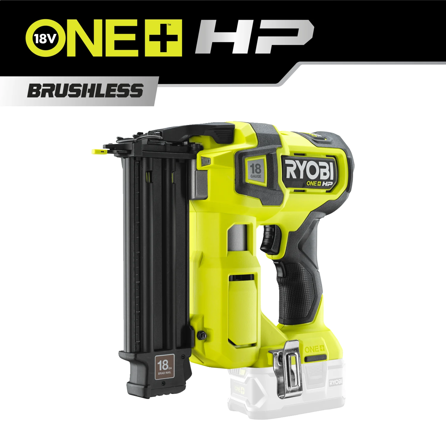 Ryobi 18v brushless spikpistol/dyckertpistol – batteri & laddare ingår