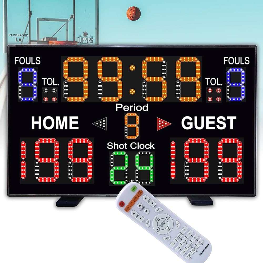 Scoreboard for multi sports with shot clock 12/14/24/30second 