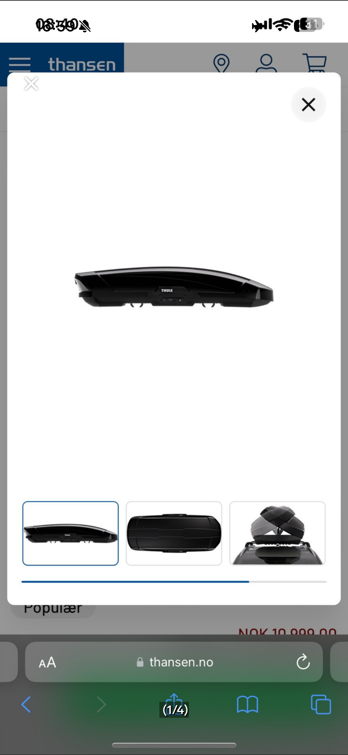 Takboks thule motion xt xl black glossy