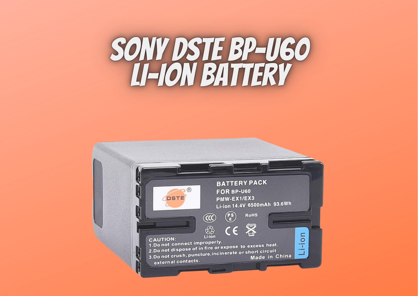 1x sony bpu60 li-ion battery , fx6, fx9, fs5 