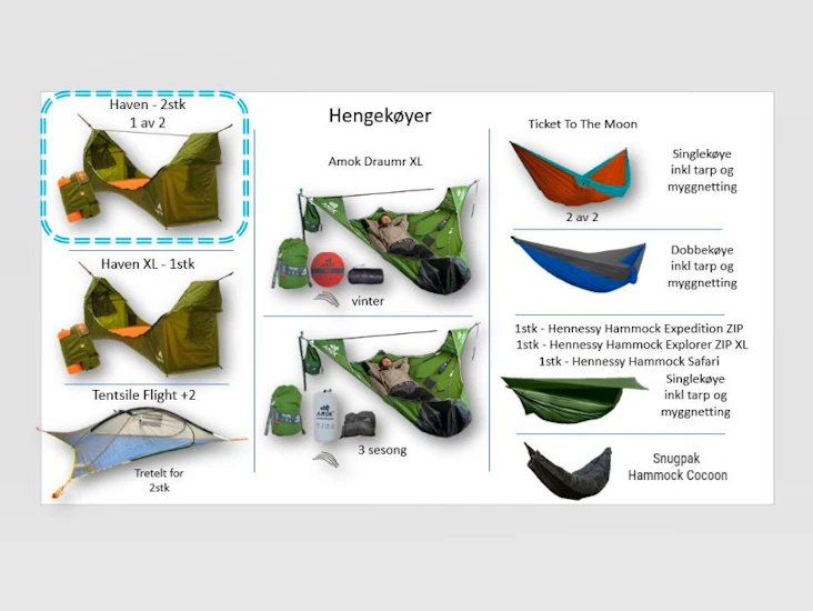 Hengekøye - haven tent - (nr 2)