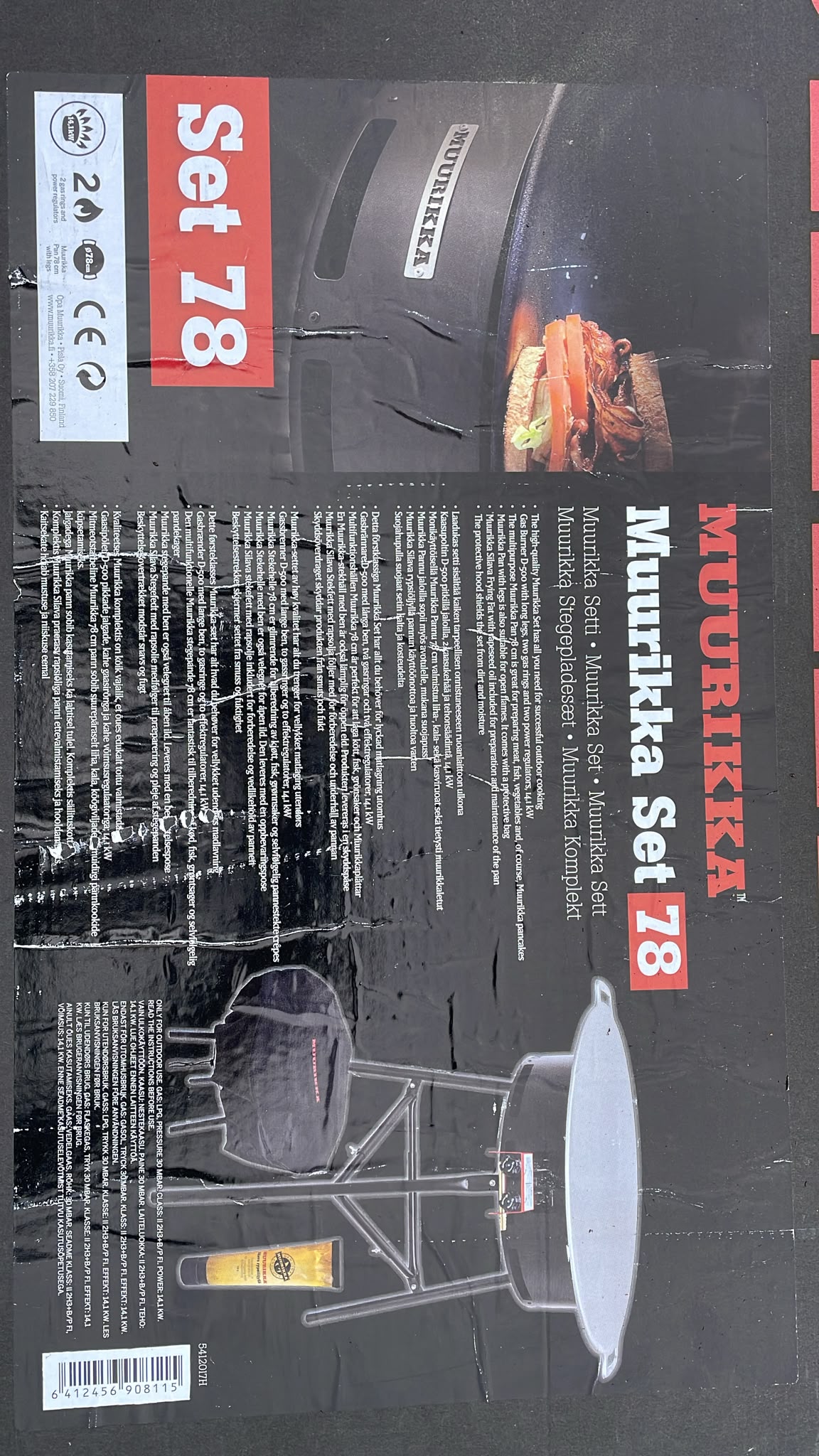 Muurikka 78 polttimella ja pannulla