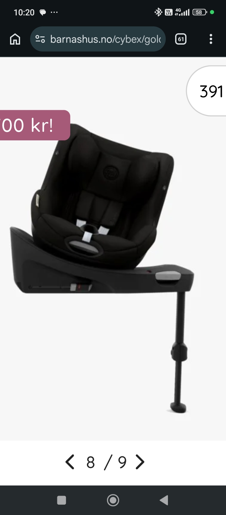 Cybex sirona gold 360 grader isofix