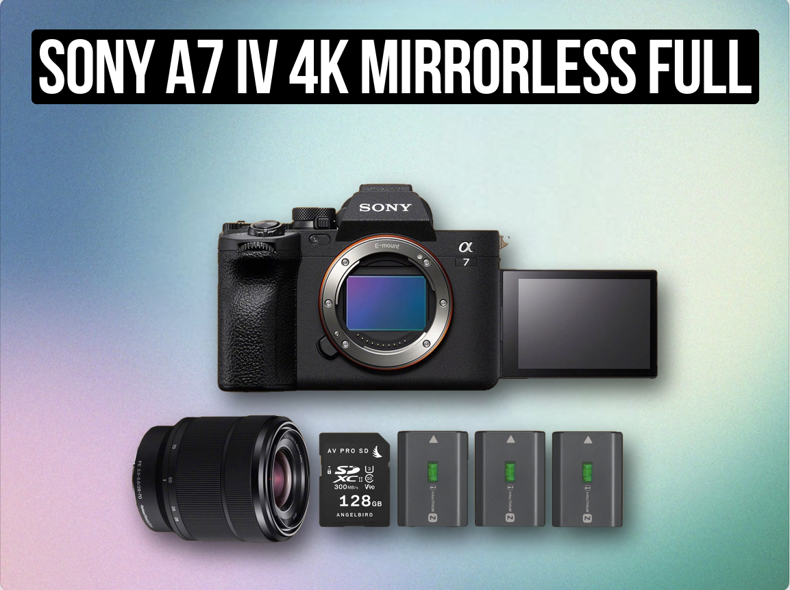 Sony a7 iv 4k mirrorless full frame camera + zoom lens sony a7iv a7 4 