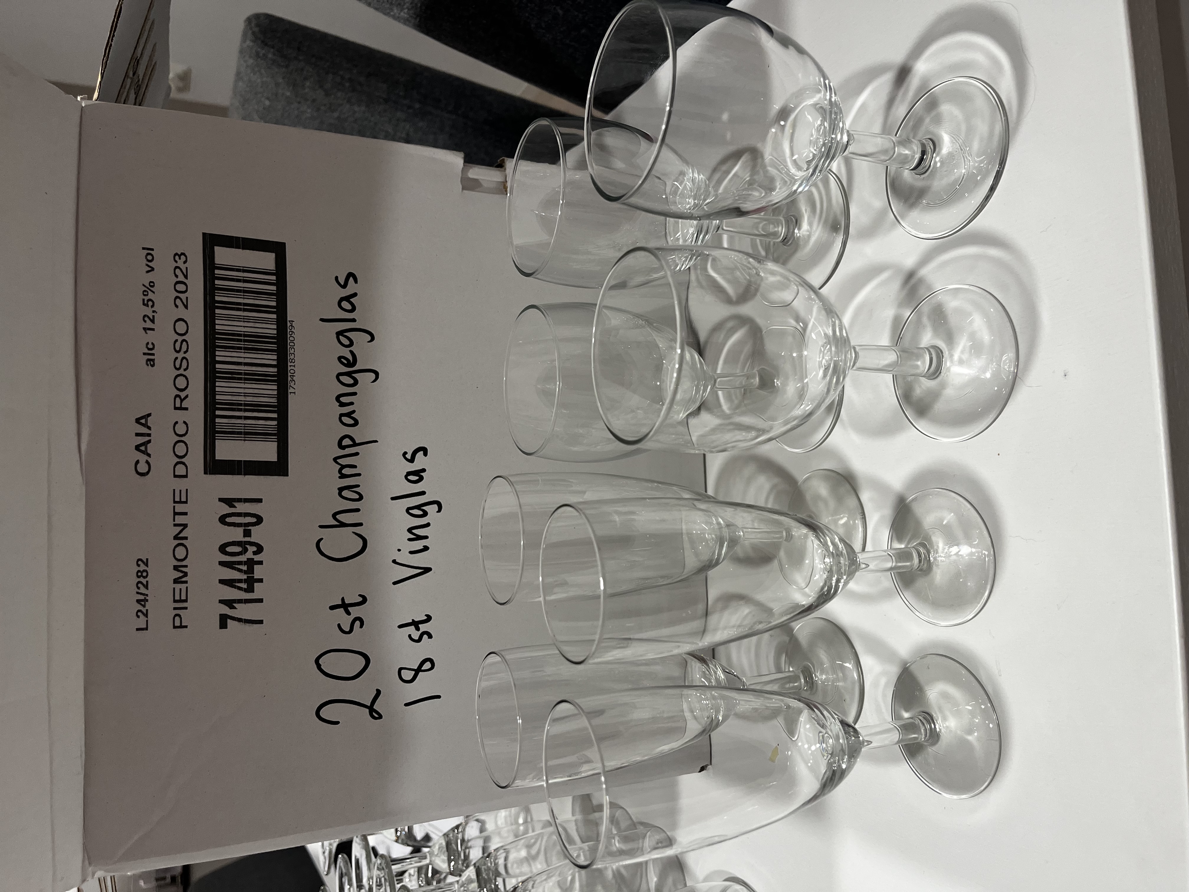 Vinglas 18  st o champagneglas 20 st 