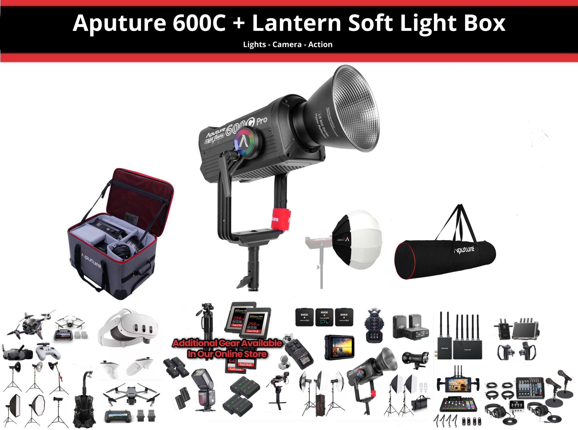 Aputure 600c + lantern softbox