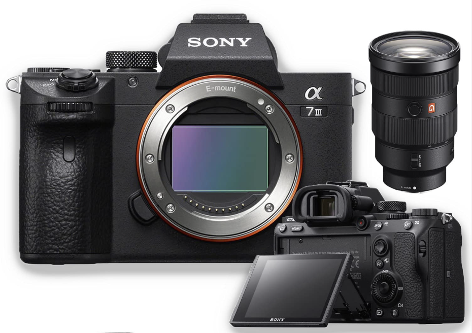 Sony alpha a7 iii mirrorless digital camera + 	sony fe 24-70mm f/2.8 gm lens