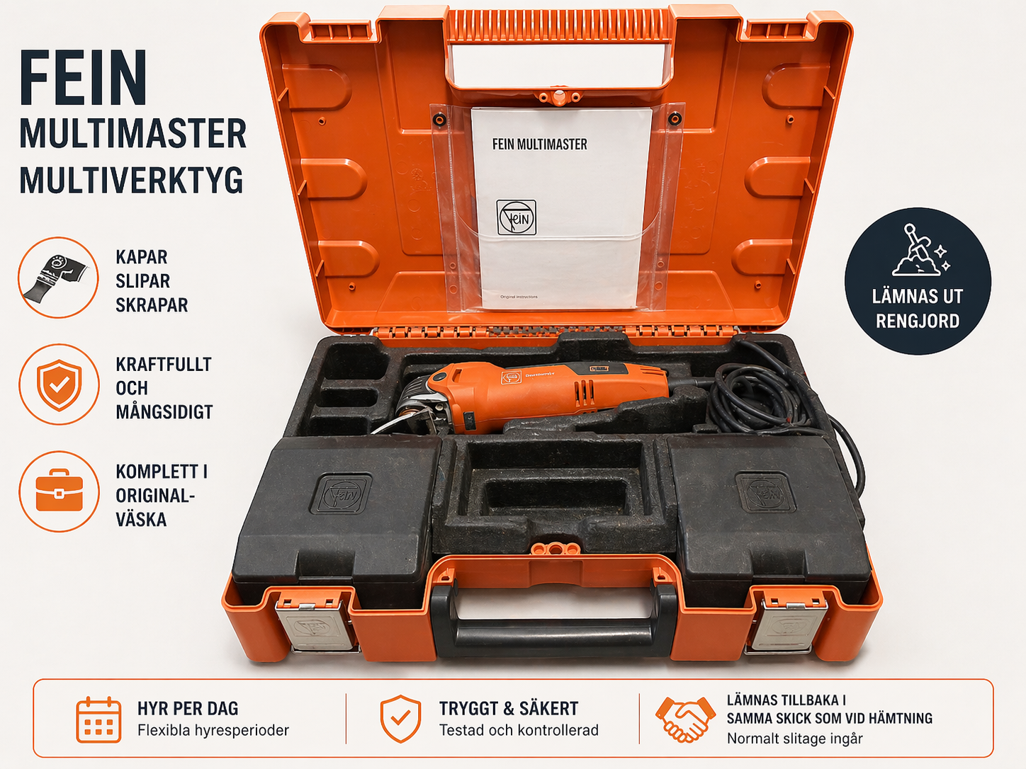     fein multimaster tillbehör – kap, slip & skrapblad