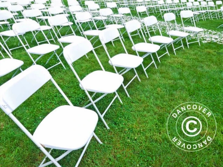 6 vita stolar fällbara