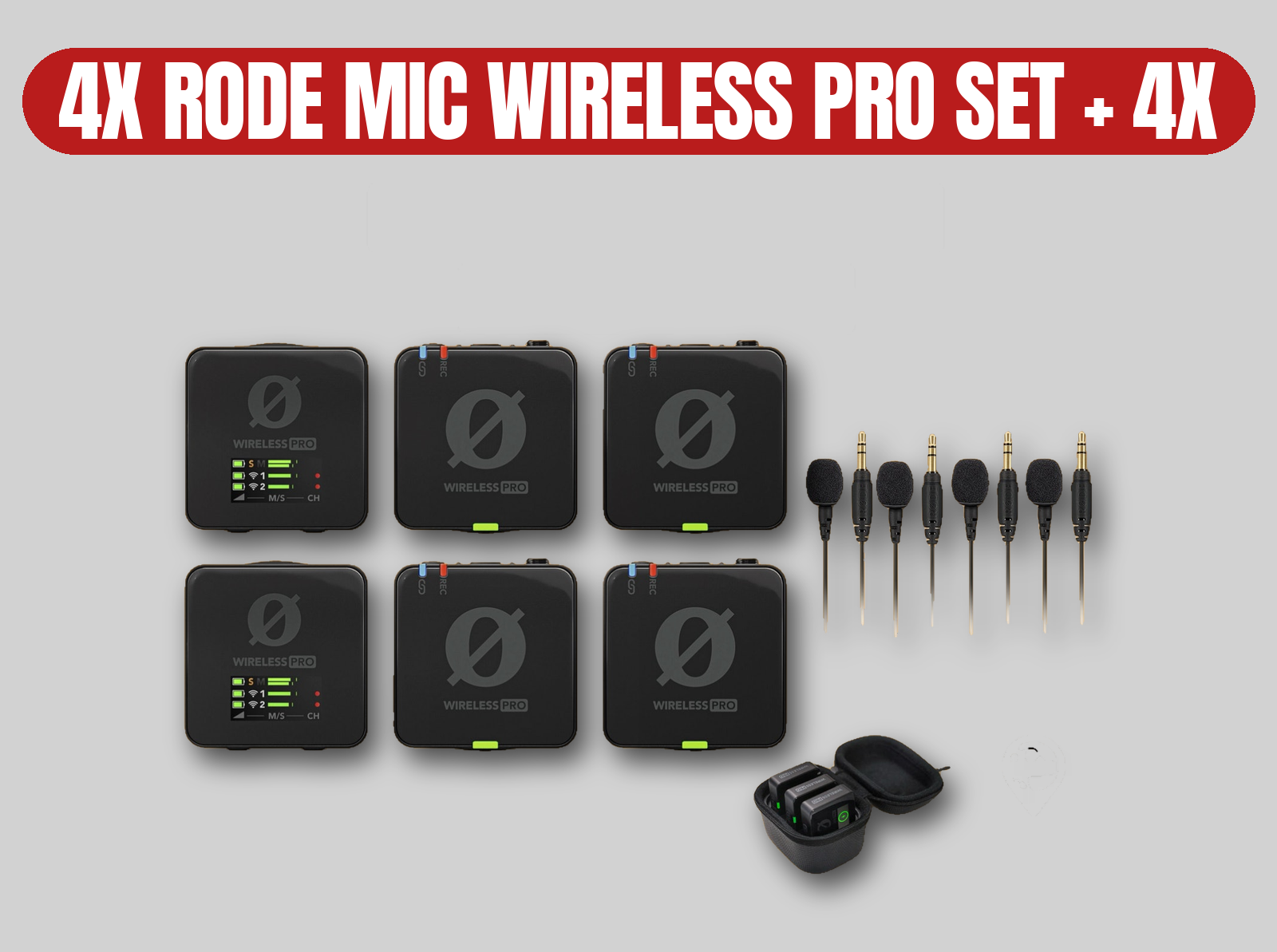 Rode wireless pro (4x) | lavalier microphones / audio recorder / sound recorder / wireless mic set
