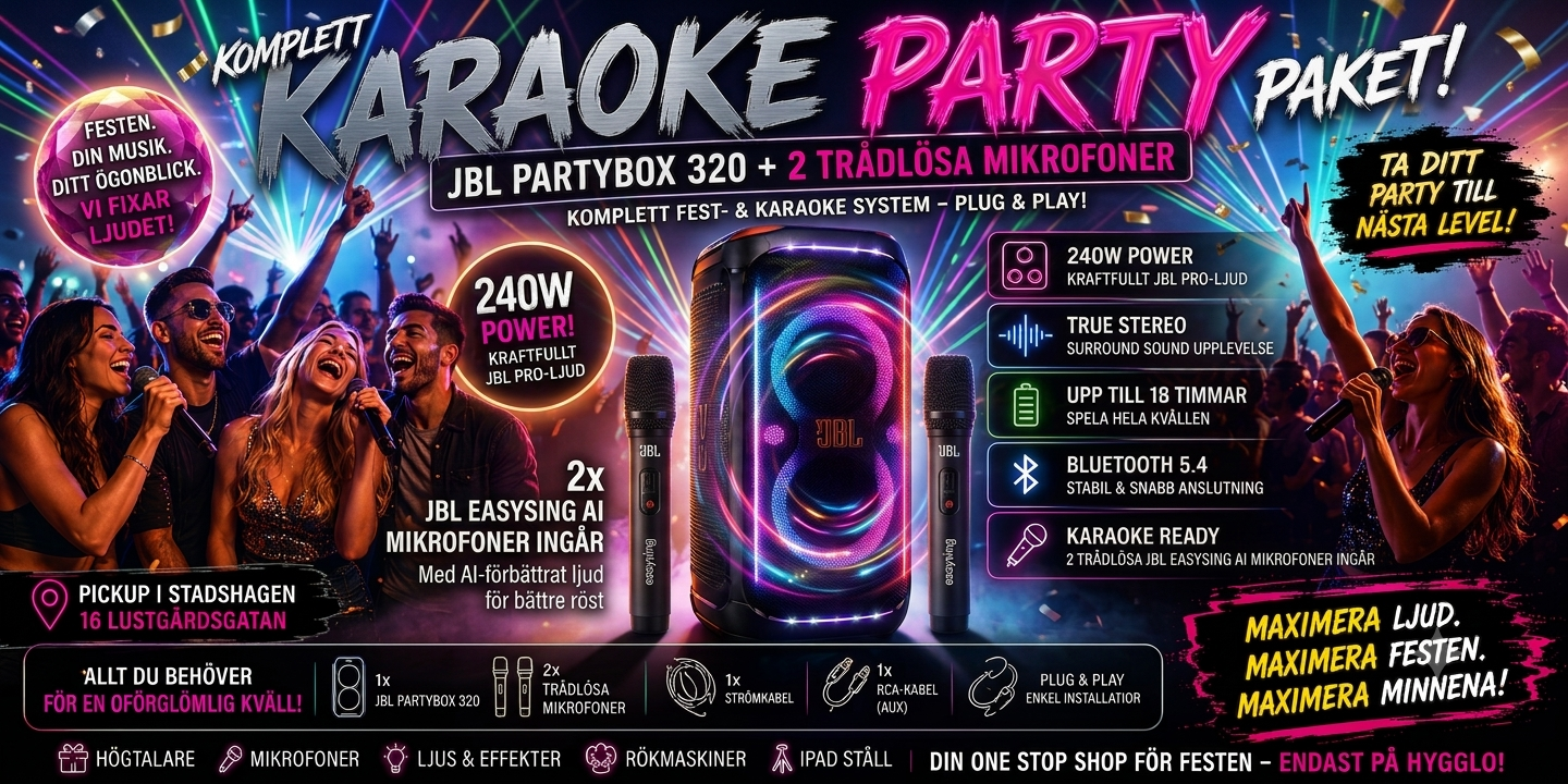 🔥 komplett karaoke- & festpaket – jbl partybox 320 + 2 jbl easysing