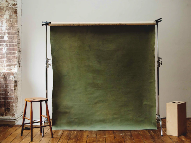 Canvas handpainted background - blue - green