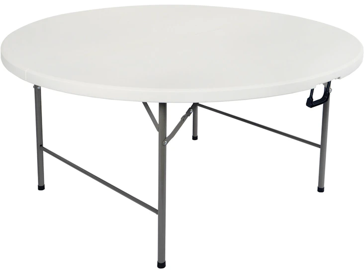 6ft round foldable trestle table