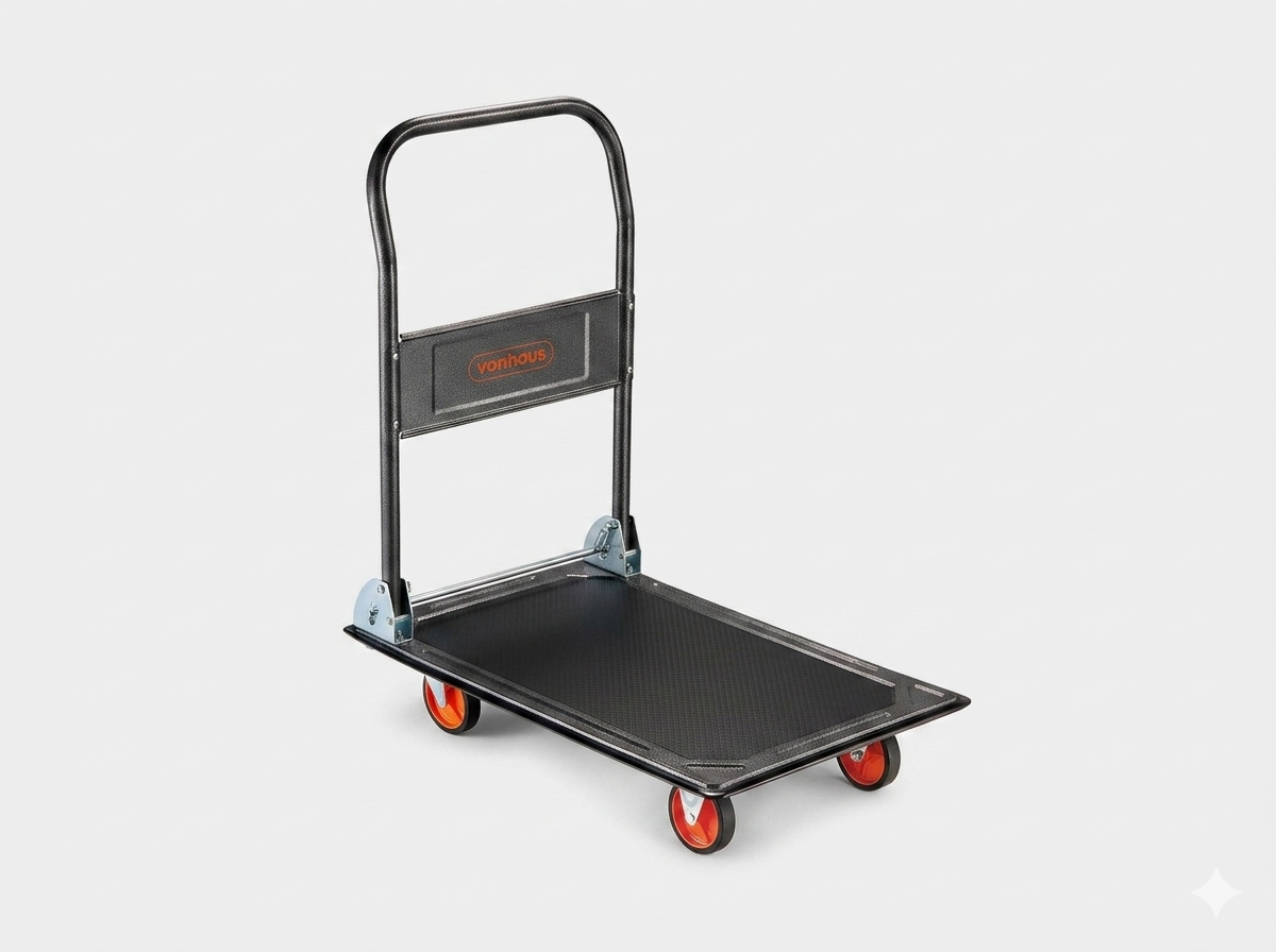 Folding platform trolley | 150kg heavy duty | moving house, deliveries, diy