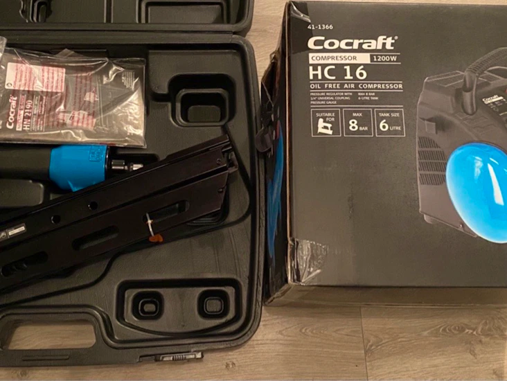 Spikerpistol, evt med kompressor