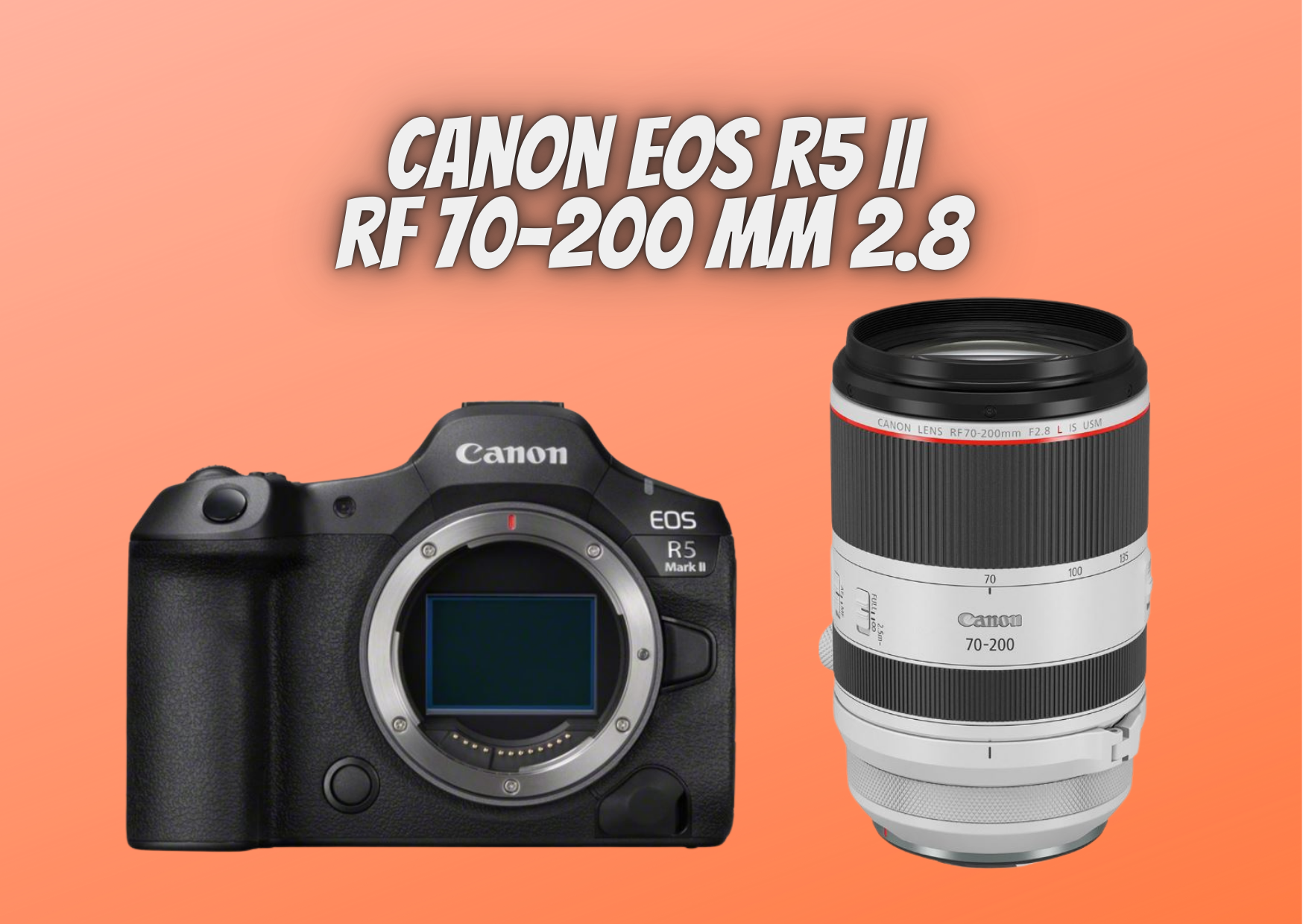 Canon r5 ii + canon rf 70-200mm f2.8l is usm + 2 tb cf card