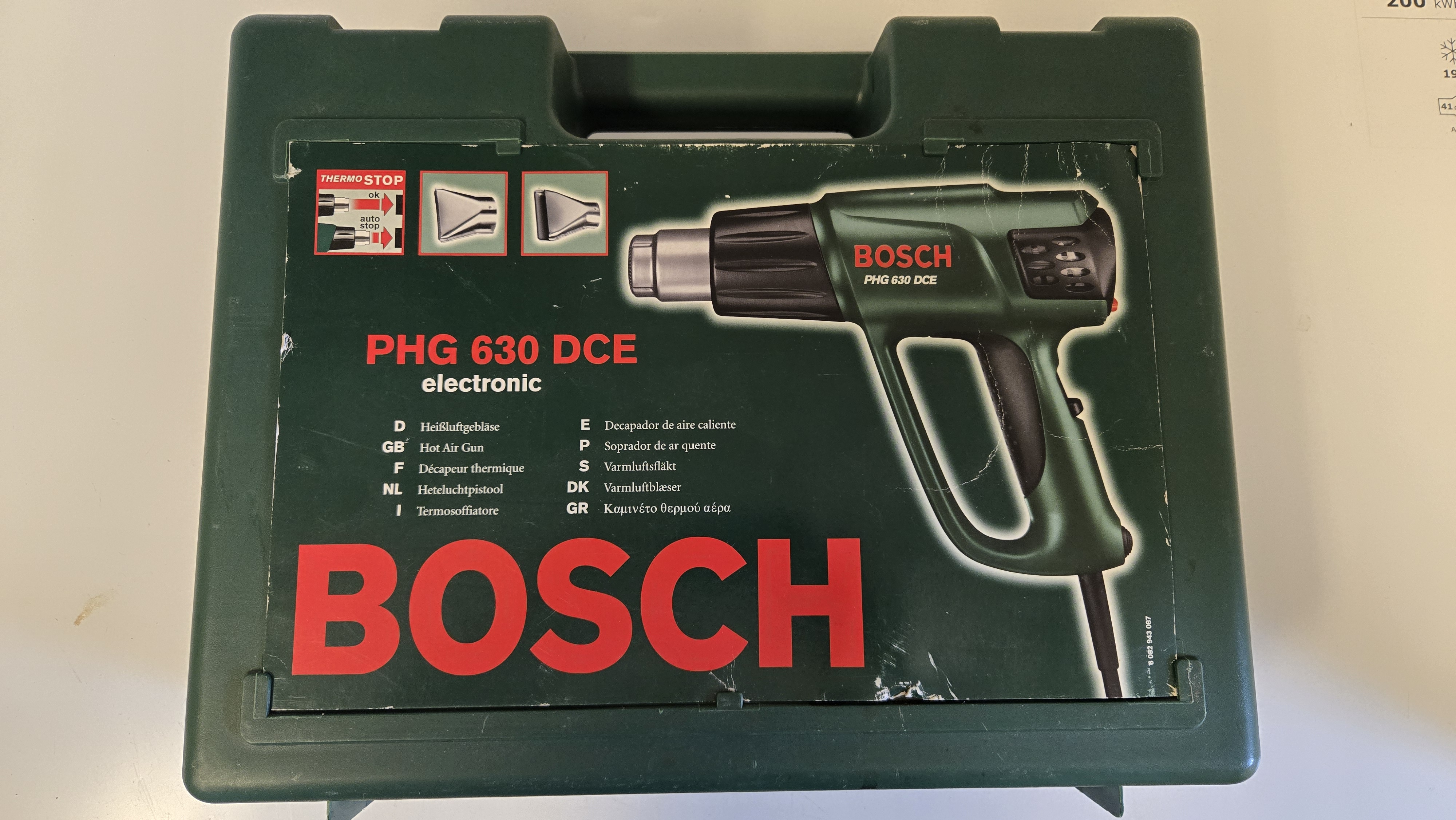 Varmluftpistol 2000 watt, bosch phg 630 dce electronic