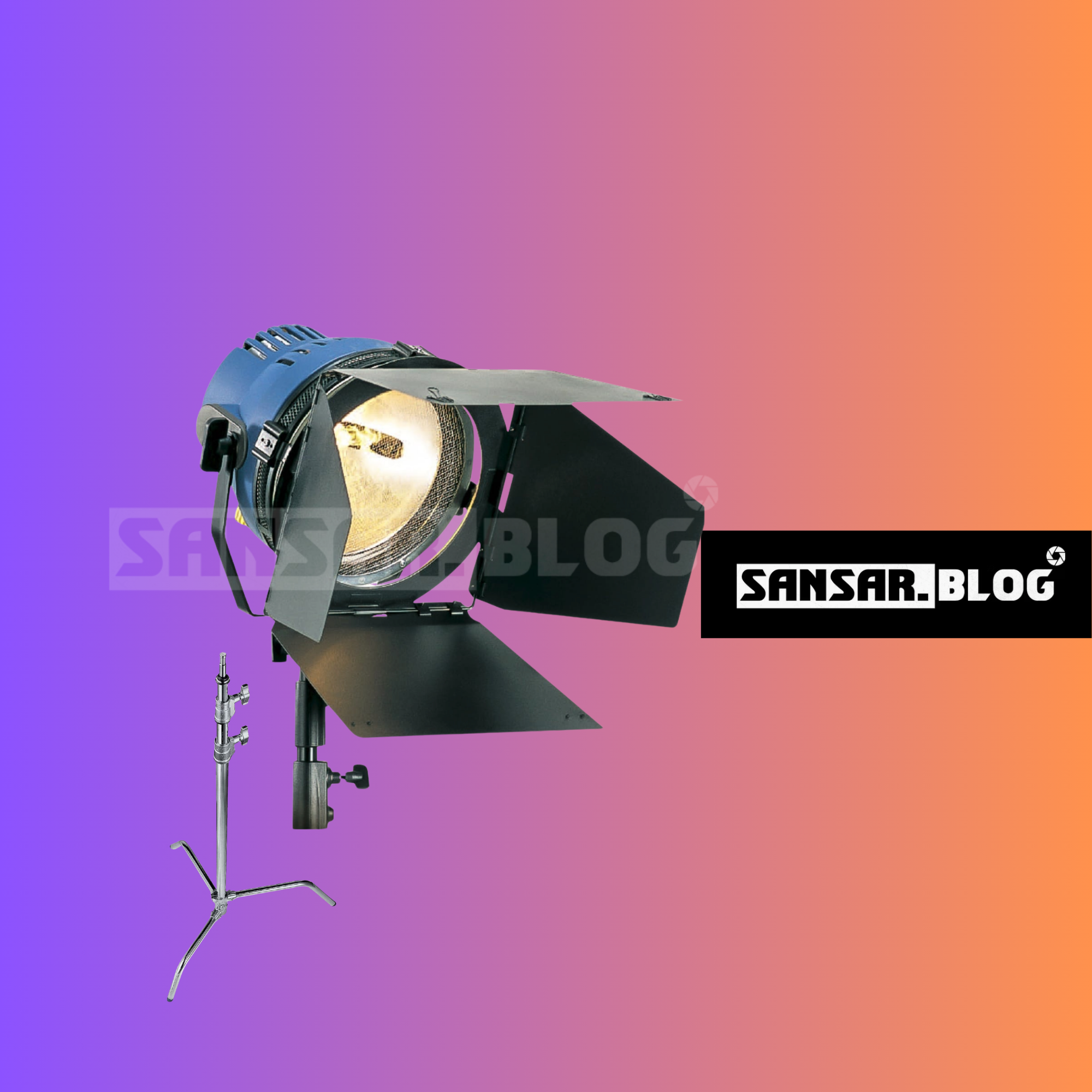 Arri 2000w tungsten light with c-stand – professional film lighting