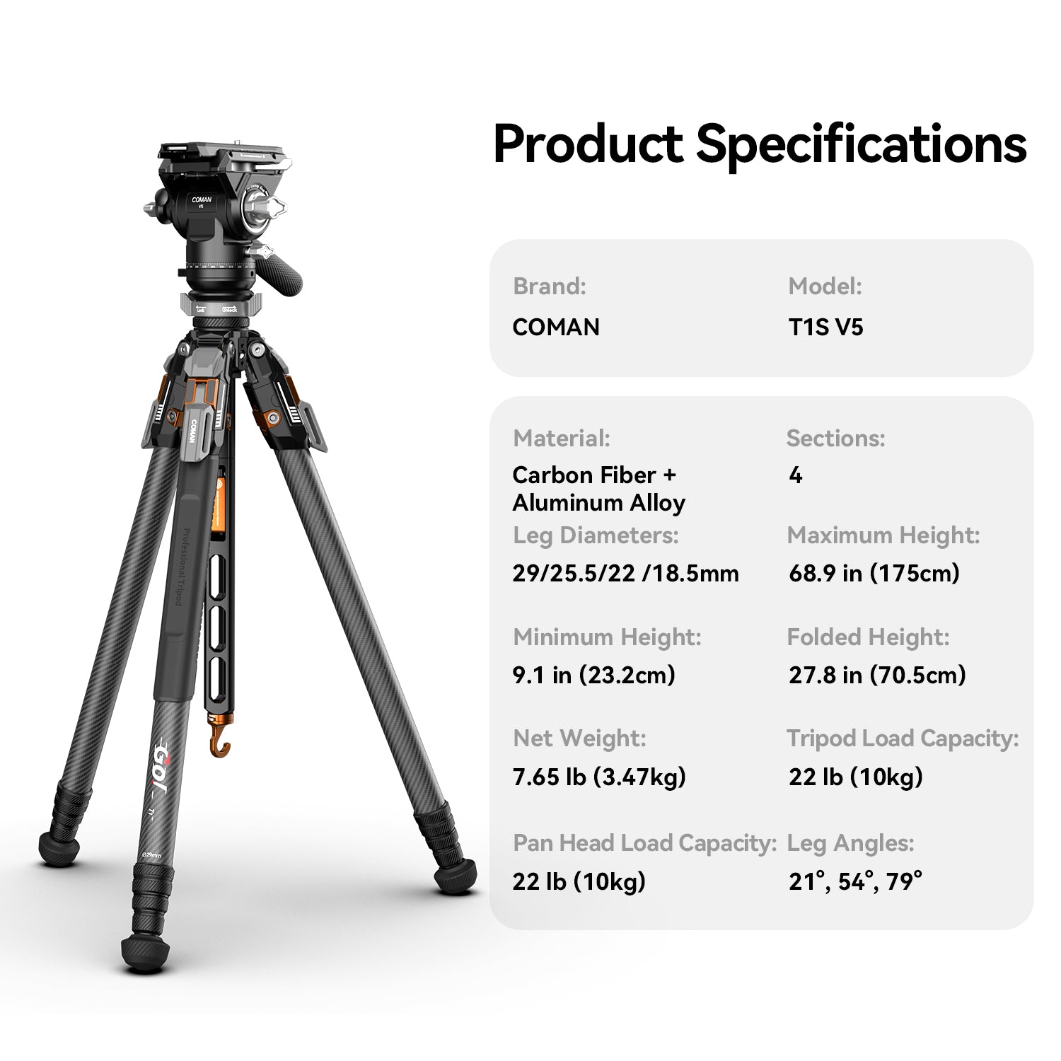 Coman t1sv5 tripod