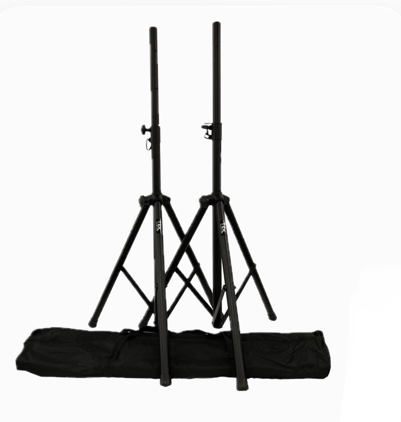 Metal heavy-duty speaker tripod stands (pair) | same day hire available