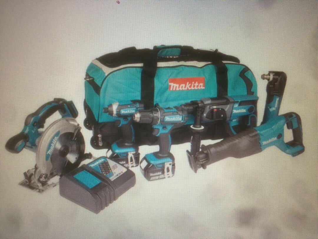 Verktygspaket borrhammare skruvdragare mm.