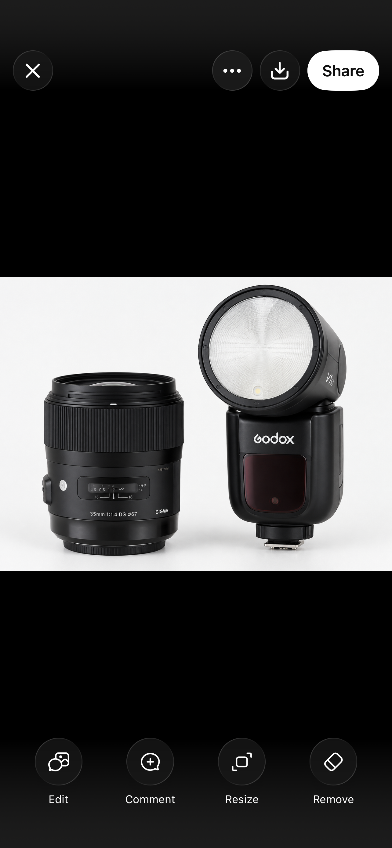 Godox v1-c flash and sigma 35mm f1.4