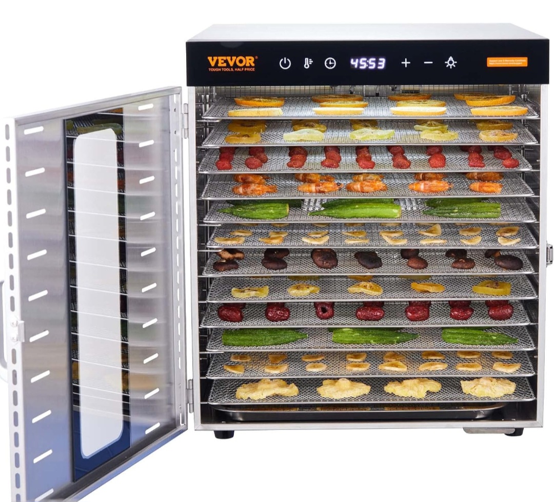 Vevor food dehydrator 1000 watt, 10 trays stainless steel