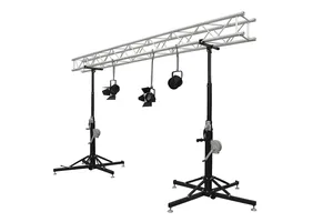 6mt lighting crank truss stand, holds 500kg & includes t-adapter truss mount. sturdy, steel/aluminum construction, heavy-duty cranking mechanism