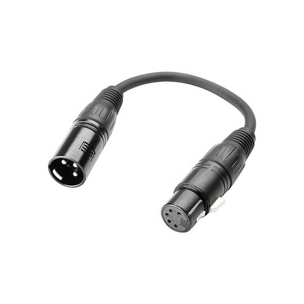 Dmx 3 pin m - 5 pin f