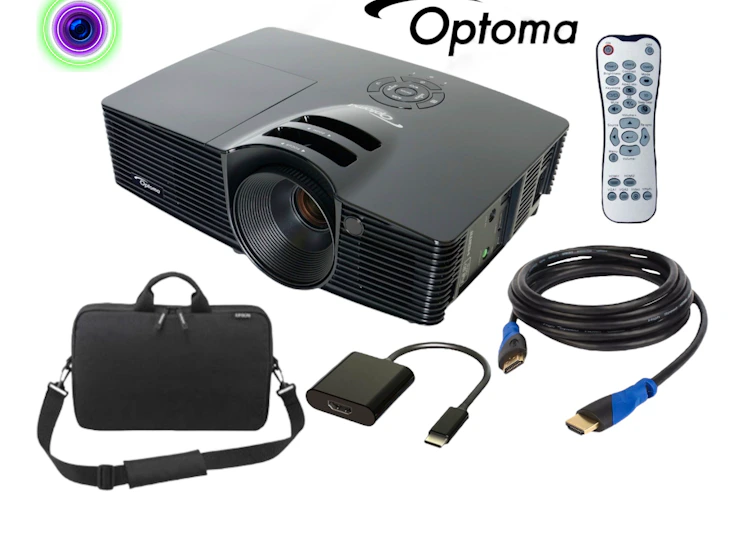 Projector optoma full hd 1080p 3,000 lumen screen hdmi usb c hd141x