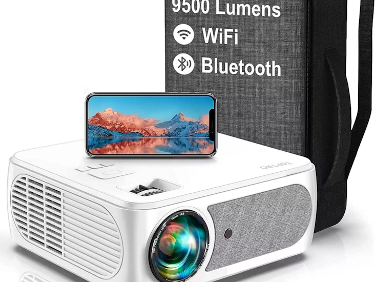 Toptro x3 5g wifi & bluetooth projector - 10000 lumens - support 4k - with 15000: 1 contrast ratio - up to 350-inch giant projection screen - multi-device connection - multi-format playback