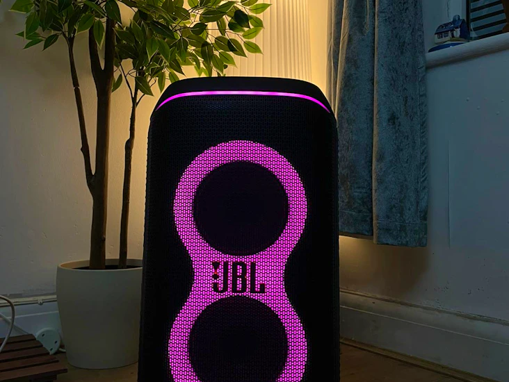 Jbl partybox club 120 portable bluetooth party speaker with foldable handle, jbl pro sound, splashproof design, light show, ai sound boost, 12-hour playtime, black