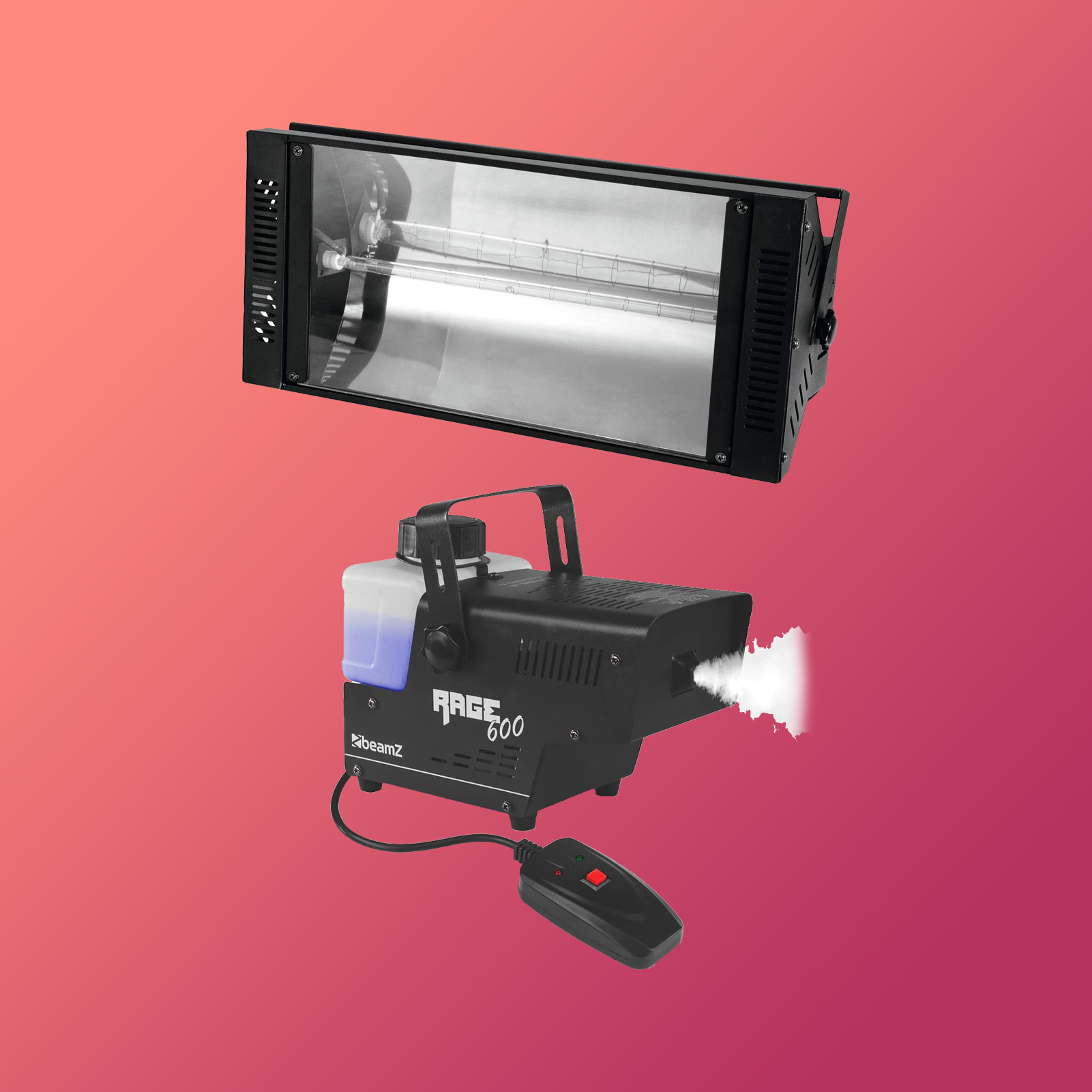 Smoke machine + strobe light